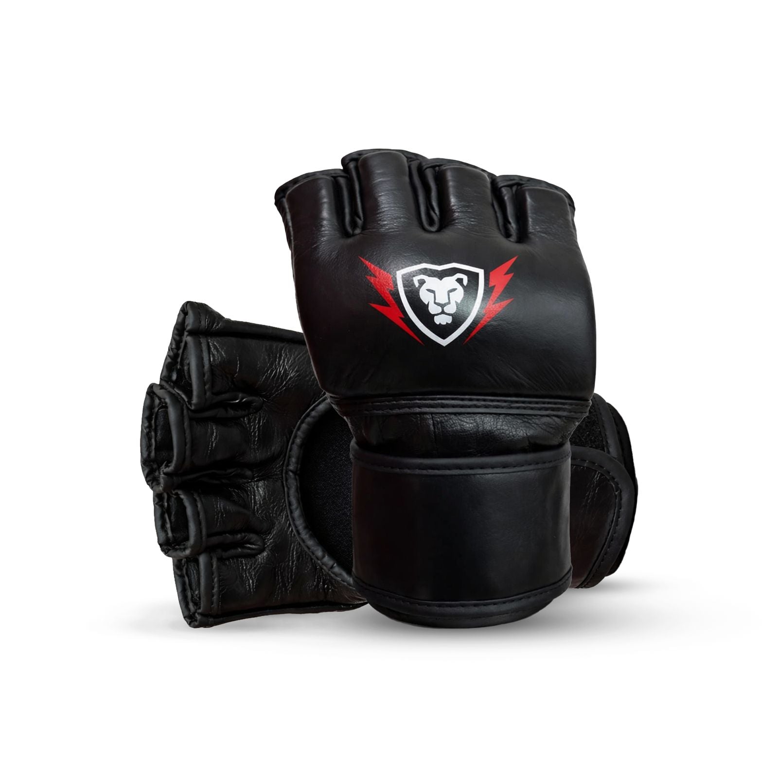 Leather Open Palm MMA Fight Gloves 4 Oz, Unisex