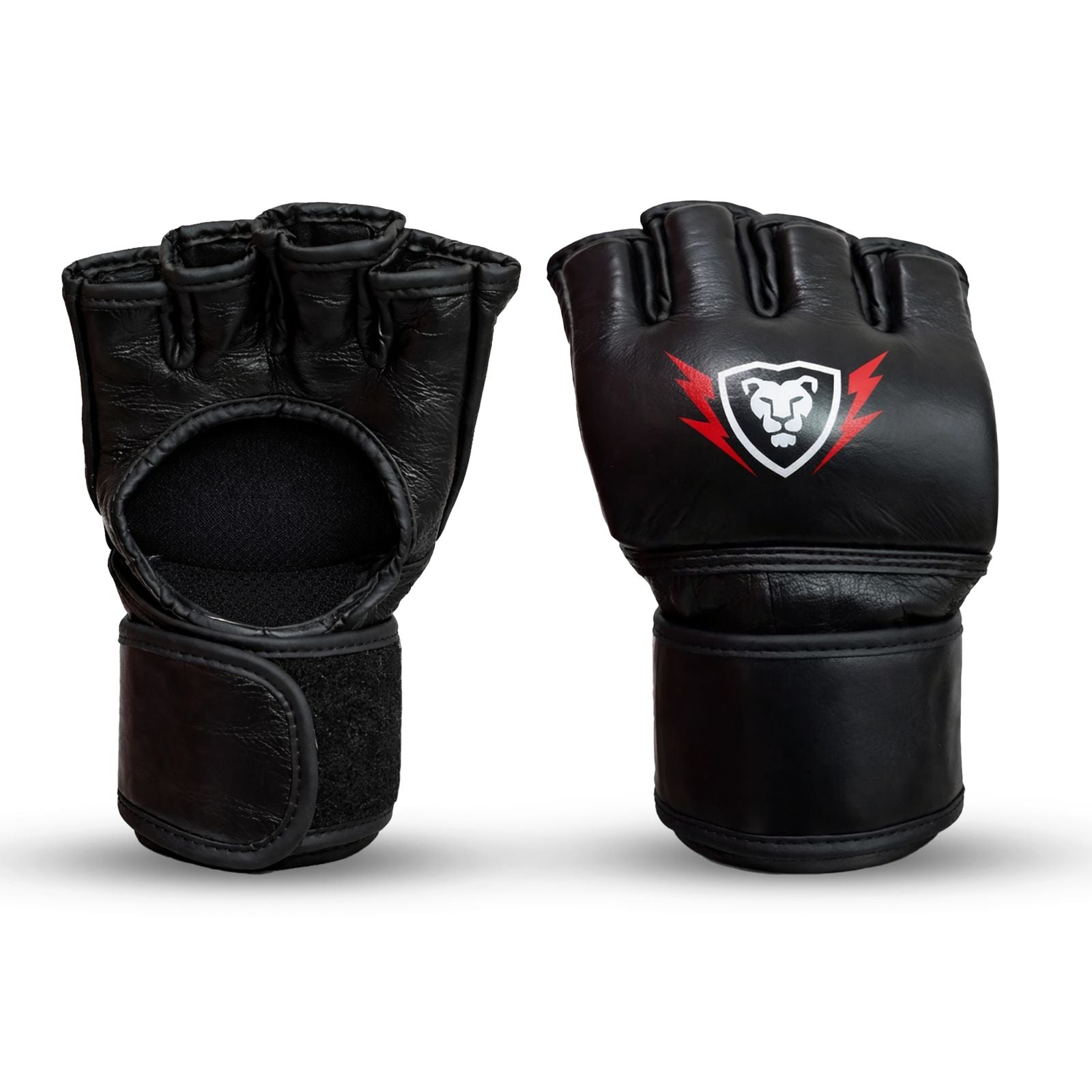 Leather Open Palm MMA Fight Gloves 4 Oz, Unisex